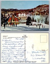 Lecole Du Ski Sainte Adele Quebec Canada Postcard picture