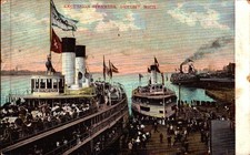Antique Postcard Excursion Steamers Detroit MI  1907 picture