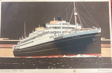 1938 Postmarked White Star Line MV Georgic Mislabeled Britannic picture
