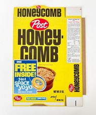 Vintage 1972 Post Honey-Comb Cereal Box Space Yo-Yo Toy Premium Food Advertising picture