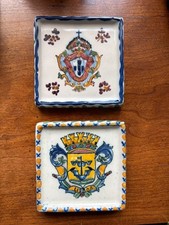 Vintage Pair of Portuguese Tiles ( Fabrica de Faiabcas e Azulejos Sant' Anna) picture