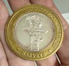 1994 HARVEY'S LAKE TAHOE NV $10 CASINO STRIKE .999 SILVER 50TH ANNIVERSARY picture