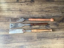 3 CHISEL SLICK SOCKET FRAMING TIMBER WOOD WORKING T.H. WITHERBY G.I. MIX picture