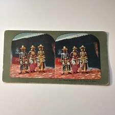 Three Magicians In The Court of Asia Antique Stereoview Card 5H6-5 picture