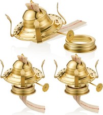 3 Pieces Oil Lamp Parts Burner Kerosene Brass Plated #2 Oil Lamp Chimney Holder picture