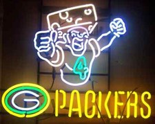 Green Bay Packer #4 Brett Favre Neon Sign 24
