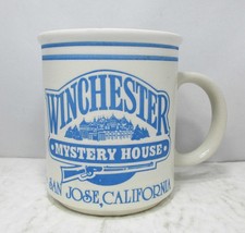 Winchester Mystery House White/Blue Embossed Ceramic Coffee Mug picture