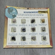 Vintage Rocks, Minerals, Gem Stones Display Samples Southwest USA - 1964 picture