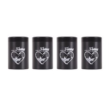 Alumnium Mini Cremation Urns - Set of 4, Black Fishing Keepsake picture