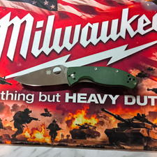 Spyderco Tenacious C122GPGR Pocketknife Manual Liner Plain SS G10 Clip Green picture