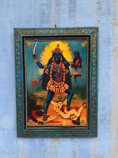 Picture Frame Kali, Wall art, Wall Decor Vintage Indian Goddess Photo - 9 x 12 