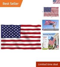 Vibrant 3x5 Ft American Flag - Double-Sided, Fade Resistant for All Occasions picture
