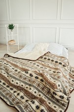 Premium Half Wool Blanket 50 50 Wool Blend Soft Warm Cozy Sheepskin Throw picture