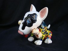 Talavera,  Bull Terrier dog with bone , By Mexican Art  Garcia picture