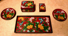 Fine Antique Chinese FIVE PIECE CLOISONNE SMOKING SET 8