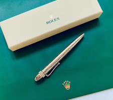 Rolex Vintage-Style Palladium-Finish Ballpoint Pen, New Boxed, Exclusive Ad Gift picture