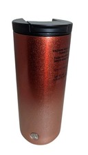 Starbucks Gradient Pink  Glitter To Red Stainless Steel Tumbler 12 Oz 2019. picture