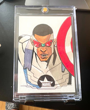 2025 Topps Chrome Marvel Captain America Sam Wilson Sketch 1/1  Antni Ellison picture