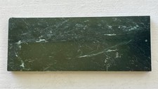 Vintage Green Marble Paperweight Desk Base 3x8 Polished Stone Plinth Riser Block picture