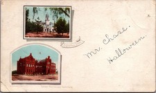 Pasadena High School & Throop Polytechnic Institute CA Postcard c1900s picture