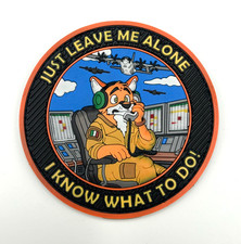 ITALIAN AIR FORCE-JUST LEAVE ME ALONE, I KNOW WHAT TO DO-HIGH QUALITY PVC PATCH picture