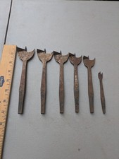 Vintage A. Field & Co Progress Germany Wood Spade Drill Bit Set 6pc Auger Bits picture