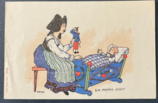 Postcard - HANSI - Illustrator - His First Toy - WW1 Military picture