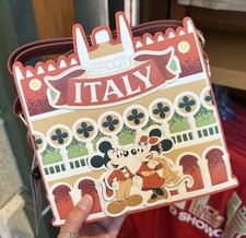 NEW⭐2026 Disney Parks Epcot Italy Loungefly Crossbody Bag Purse Mickey Mouse picture