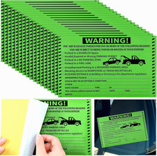 ⭐TOP PICK⭐ LOT OF 12 NO ILLEGAL PARKING VIOLATION WARNING STICKERS (1100+ SOLD) picture