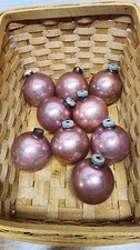 19 Vintage Shiny Brite pink really Faded  Glass Christmas Ornaments picture