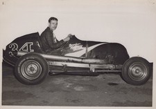 Gordon Racing #34 Midget Auto Racing Floral Park New York 1940s - Original Photo picture