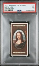1923 John Player & Sons #1 MONA LISA Miniatures Tobacco Card PSA 3 Very Good picture