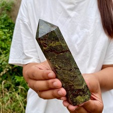 430G  Natural dragon blood stone Column Quartz Crtal Obelisk Energy Healing picture