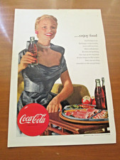 1952 COCA-COLA ADVERTISEMENT ... ENJOY FOOD picture