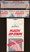 1950s Vintage Full Box of Ten (10) Acme Adhesive Bandages - Valley Stream, N.Y. picture