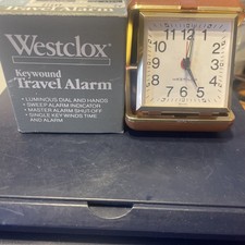 Vintage Westclox Travel Alarm Clock In Box Manual Complete Tested MINT Works picture