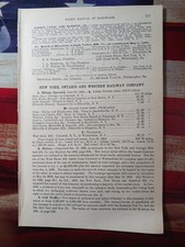 1905 Train Report NEW YORK ONTARIO & WESTERN RAILWAY Cornwall Walton Kingston NY picture