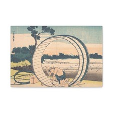Katsushika Hokusai - Fujimigahara in Owari Province (Bishū Fuj - Canvas Wall Art picture