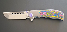 KB Knives Predator KB436A M390 Tanto Blade 80's Camo Carbon Fiber Titanium BNIB picture