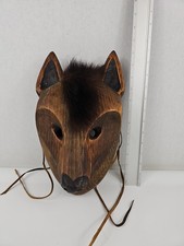Vintage Cherokee National Wolf Booger Mask - By Toby Hughes Master Carver 12