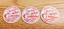 3 Vintage SHAMOKIN pa.  SANITARY CHOCOLATE MILK Bottle Caps Unused picture