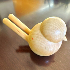 Aarikka Finland Wooden Bird Figurine Sculpture, Natural Wood picture