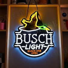 16''x14'' Flying Duck Quack One Open Beer LED Neon Sign With Dimmer USB Powered  picture