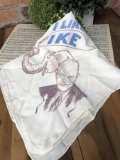 Vintage I LIKE IKE Dwight Eisenhower Political Campaign Scarf 1952 Elephant 50s picture