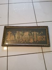 Vintage 1880s Victorian Motto Print In God We Trust ,framed picture