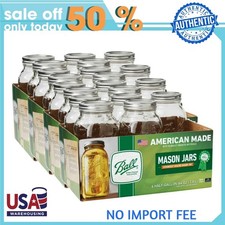 Ball Half Gallon Mason Jars Wide Mouth 24pk, 64oz Canning Jars with Lids and Rin picture