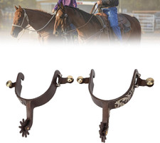 2 Pcs Western Spurs for Cowboy Boot with Adjustable Rowel, Low Carbon Steel picture