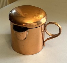 “Victoria 618” Taxco Mexico Solid Copper Creamer Pitcher Silver Interior 1940s picture