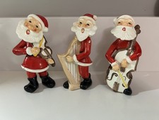 Vintage 3 piece Thames Hand Painted porcelain Japan Santa Band 52/552 4 1/4