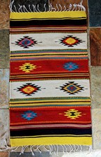 Authentic Oaxacan Hand-Made Zapotec Rug. (Floor, table or wall decoration) picture